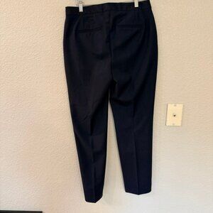Talbots Womens 4 Navy Wool Trousers Classic Taper Leg Professional  Office